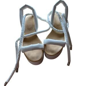 MM6 Maison Margiela White Leather Sandals